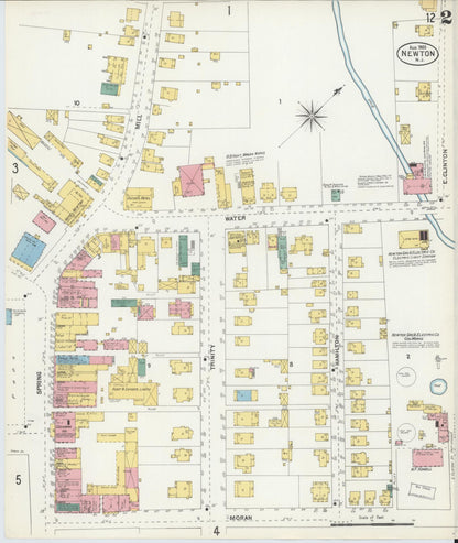 Sanborn Fire Insurance Map from Newton, Sussex County, New Jersey (1903), Sheet #0002 - Historic Sanborn Fire Insurance Map Print, vintage old map wall art, antique decor, genealogy gift, New Jersey New Jersey map