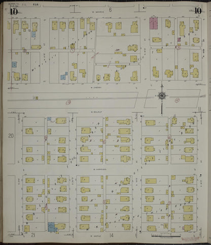 Sanborn Fire Insurance Map from Herrin, Williamson County, Illinois (1947), Sheet #0010 - Historic Sanborn Fire Insurance Map Print, vintage old map wall art, antique decor, genealogy gift, Illinois Illinois map
