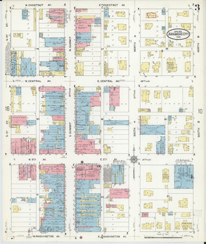 Sanborn Fire Insurance Map from Arkansas City, Cowley County, Kansas (1912), Sheet #0003 - Complete Map Set gallery image, historic Sanborn map, vintage wall art, Kansas Kansas