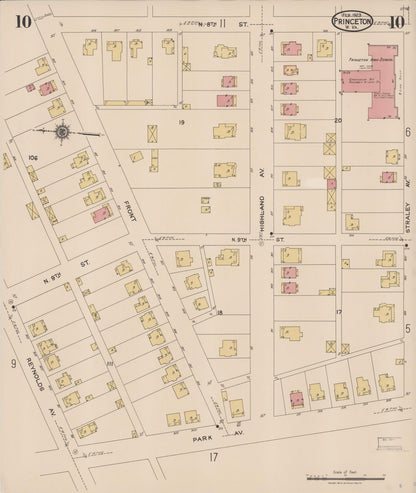 Sanborn Fire Insurance Map from Princeton, Mercer County, West Virginia (1923), Sheet #0010 - Complete Map Set gallery image, historic Sanborn map, vintage wall art, West Virginia West Virginia
