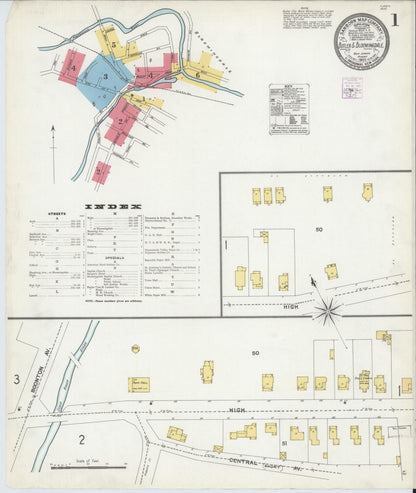 Sanborn Fire Insurance Map from Butler, Morris County, New Jersey (1905), Sheet #0001 - Complete Map Set gallery image, historic Sanborn map, vintage wall art, New Jersey New Jersey
