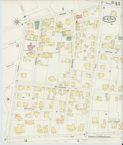 Sanborn Fire Insurance Map from Newport, Newport County, Rhode Island (1896), Sheet #0011 - Complete Map Set gallery image, historic Sanborn map, vintage wall art, Rhode Island Rhode Island