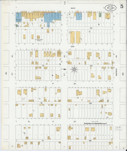 Sanborn Fire Insurance Map from Miami, Ottawa County, Oklahoma (1900), Sheet #0005 - Complete Map Set gallery image, historic Sanborn map, vintage wall art, Oklahoma Oklahoma
