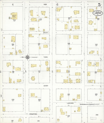 Sanborn Fire Insurance Map from Lakeport, Lake County, California (1911), Sheet #0005 - Historic Sanborn Fire Insurance Map Print, vintage old map wall art, antique decor, genealogy gift, California California map