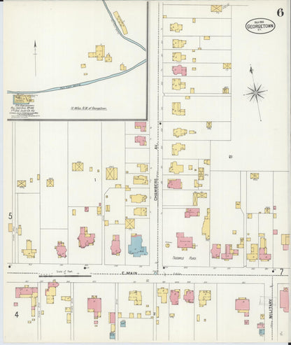 Sanborn Fire Insurance Map from Georgetown, Scott County, Kentucky (1901), Sheet #0006 - Complete Map Set gallery image, historic Sanborn map, vintage wall art, Kentucky Kentucky