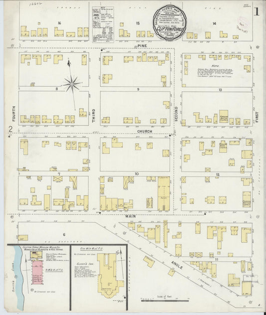 Sanborn Fire Insurance Map from Clifton Forge, Independent Cities (prior to 2001), Virginia. (1897) – Historic Sanborn Fire Insurance Map Print