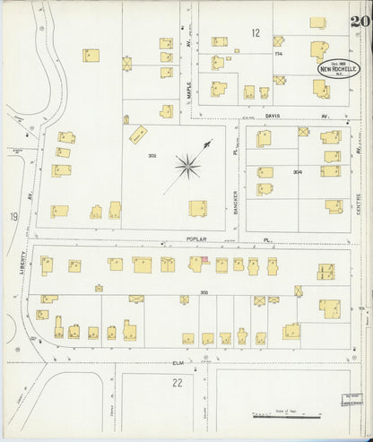 Sanborn Fire Insurance Map from New Rochelle, Westchester County, New York (1903), Sheet #0020 - Complete Map Set gallery image, historic Sanborn map, vintage wall art, New York New York