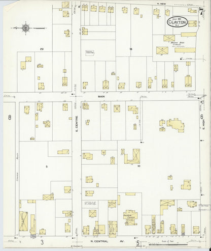 Sanborn Fire Insurance Map from Clayton, Gloucester County, New Jersey (1910), Sheet #0007 - Complete Map Set gallery image, historic Sanborn map, vintage wall art, New Jersey New Jersey