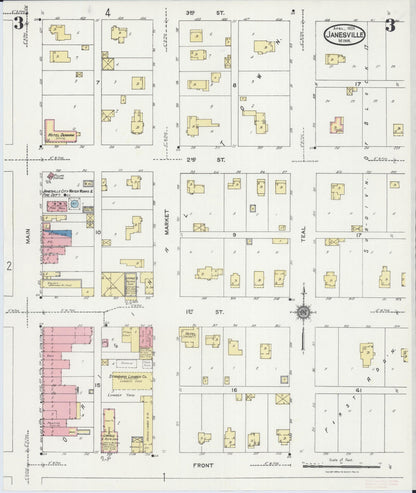 Sanborn Fire Insurance Map from Janesville, Waseca County, Minnesota (1924), Sheet #0003 - Complete Map Set gallery image, historic Sanborn map, vintage wall art, Minnesota Minnesota
