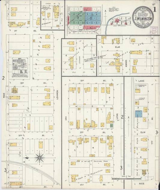 Sanborn Fire Insurance Map from South Wilmington, Grundy County, Illinois (1904), Sheet #0001 - Complete Map Set gallery image, historic Sanborn map, vintage wall art, Illinois Illinois