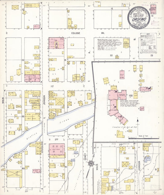 Sanborn Fire Insurance Map from Orofino, Clearwater County, Idaho (1910), Sheet #0001 - Historic Sanborn Fire Insurance Map Print, vintage old map wall art, antique decor, genealogy gift, Idaho Idaho map