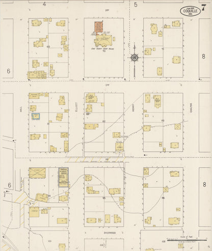 Sanborn Fire Insurance Map from Coquille, Coos County, Oregon (1920), Sheet #0007 - Complete Map Set gallery image, historic Sanborn map, vintage wall art, Oregon Oregon