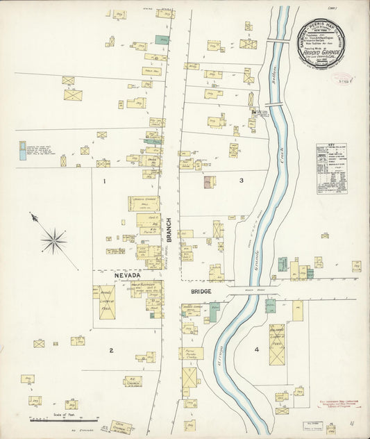 Sanborn Fire Insurance Map from Arroyo Grande, San Luis Obispo County, California (1890), Sheet #0001 - Historic Sanborn Fire Insurance Map Print, vintage old map wall art, antique decor, genealogy gift, California California map