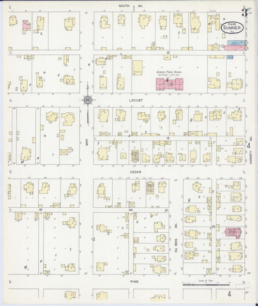 Sanborn Fire Insurance Map from Sumner, Lawrence County, Illinois (1912), Sheet #0003 - Historic Sanborn Fire Insurance Map Print, vintage old map wall art, antique decor, genealogy gift, Illinois Illinois map