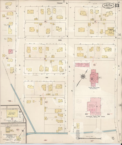 Sanborn Fire Insurance Map from Dayton, Columbia County, Washington (1943), Sheet #0013 - Complete Map Set gallery image, historic Sanborn map, vintage wall art, Washington Washington