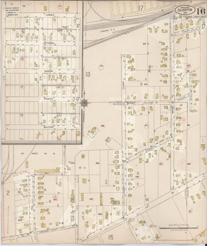 Sanborn Fire Insurance Map from Silverton, Marion County, Oregon (1939), Sheet #0016 - Complete Map Set gallery image, historic Sanborn map, vintage wall art, Oregon Oregon
