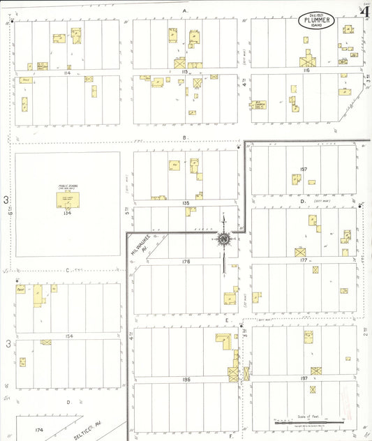 Sanborn Fire Insurance Map from Plummer, Benewah County, Idaho (1921), Sheet #0004 - Historic Sanborn Fire Insurance Map Print, vintage old map wall art, antique decor, genealogy gift, Idaho Idaho map