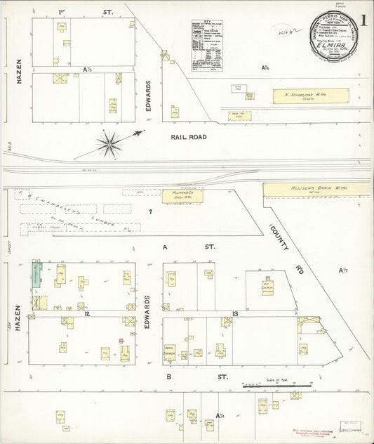 Sanborn Fire Insurance Map from Elmira, Solano County, California (1890), Sheet #0001 - Complete Map Set gallery image, historic Sanborn map, vintage wall art, California California
