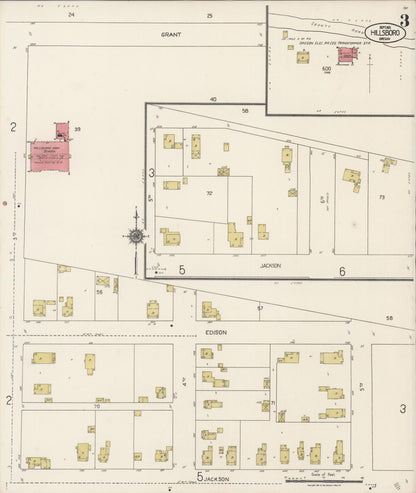 Sanborn Fire Insurance Map from Hillsboro, Washington County, Oregon (1921), Sheet #0003 - Complete Map Set gallery image, historic Sanborn map, vintage wall art, Oregon Oregon