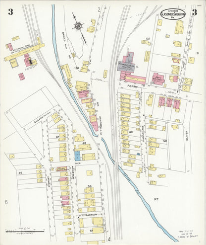 Sanborn Fire Insurance Map from Glassmere, Allegheny County, Pennsylvania (1924), Sheet #0003 - Historic Sanborn Fire Insurance Map Print, vintage old map wall art, antique decor, genealogy gift, Pennsylvania Pennsylvania map