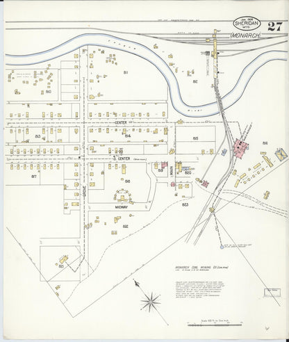 Sanborn Fire Insurance Map from Sheridan, Sheridan County, Wyoming (1908), Sheet #0027 - Complete Map Set gallery image, historic Sanborn map, vintage wall art, Wyoming Wyoming
