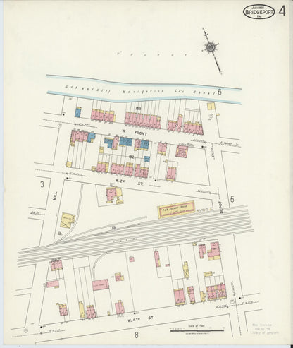 Sanborn Fire Insurance Map from Bridgeport, Montgomery County, Pennsylvania (1920), Sheet #0004 - Historic Sanborn Fire Insurance Map Print, vintage old map wall art, antique decor, genealogy gift, Pennsylvania Pennsylvania map