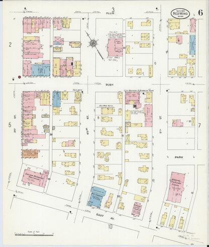 Sanborn Fire Insurance Map from Red Wing, Goodhue County, Minnesota (1910), Sheet #0006 - Complete Map Set gallery image, historic Sanborn map, vintage wall art, Minnesota Minnesota