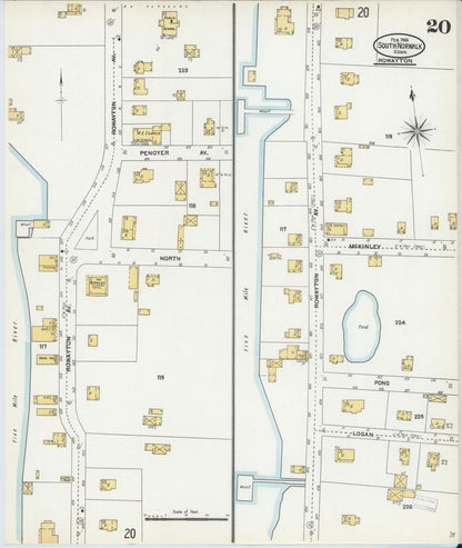 Sanborn Fire Insurance Map from South Norwalk, Fairfield County, Connecticut (1906), Sheet #0020 - Complete Map Set gallery image, historic Sanborn map, vintage wall art, Connecticut Connecticut