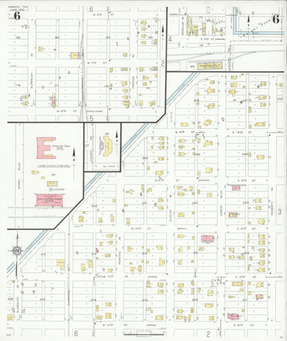 Sanborn Fire Insurance Map from Mission, Hidalgo County, Texas (1933), Sheet #0006 - Complete Map Set gallery image, historic Sanborn map, vintage wall art, Texas Texas