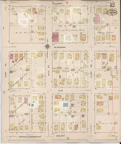 Sanborn Fire Insurance Map from Clinton, Vermillion County, Indiana (1947), Sheet #0012 - Historic Sanborn Fire Insurance Map Print, vintage old map wall art, antique decor, genealogy gift, Indiana Indiana map