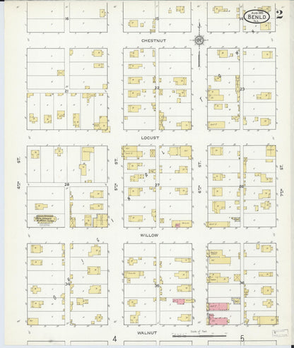 Sanborn Fire Insurance Map from Benld, Macoupin County, Illinois (1915), Sheet #0002 - Complete Map Set gallery image, historic Sanborn map, vintage wall art, Illinois Illinois