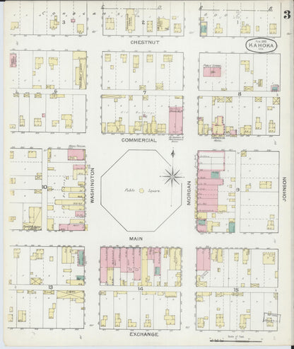 Sanborn Fire Insurance Map from Kahoka, Clark County, Missouri (1893), Sheet #0003 - Complete Map Set gallery image, historic Sanborn map, vintage wall art, Missouri Missouri