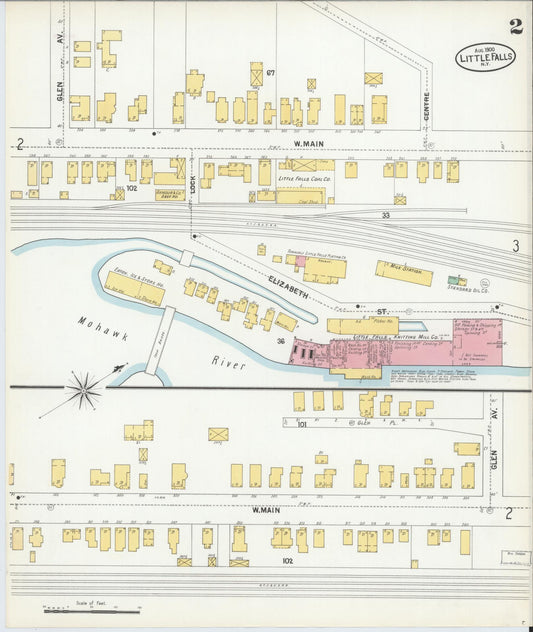 Sanborn Fire Insurance Map from Little Falls, Herkimer County, New York (1900), Sheet #0002 - Complete Map Set gallery image, historic Sanborn map, vintage wall art, New York New York