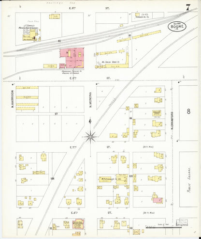 Sanborn Fire Insurance Map from Boone, Boone County, Iowa (1900), Sheet #0007 - Historic Sanborn Fire Insurance Map Print