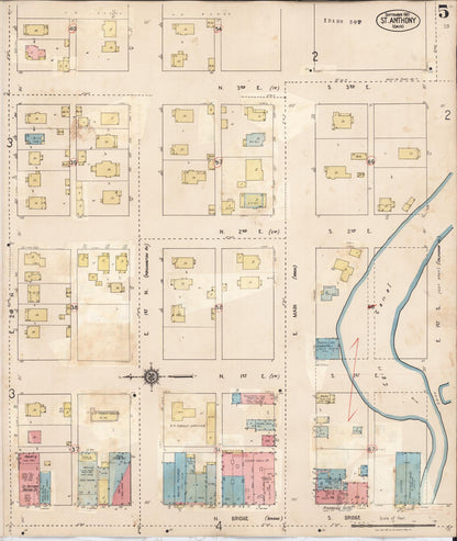 Sanborn Fire Insurance Map from Saint Anthony, Fremont County, Idaho (1944), Sheet #0005 - Complete Map Set gallery image, historic Sanborn map, vintage wall art, Idaho Idaho