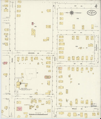 Sanborn Fire Insurance Map from Albion, Erie County, Pennsylvania (1911), Sheet #0004 - Complete Map Set gallery image, historic Sanborn map, vintage wall art, Pennsylvania Pennsylvania