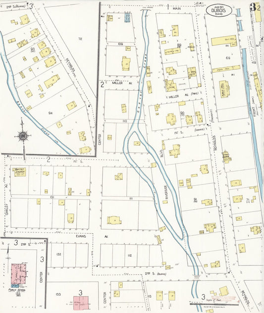 Sanborn Fire Insurance Map from Dubois, Clark County, Idaho (1921), Sheet #0003 - Historic Sanborn Fire Insurance Map Print, vintage old map wall art, antique decor, genealogy gift, Idaho Idaho map