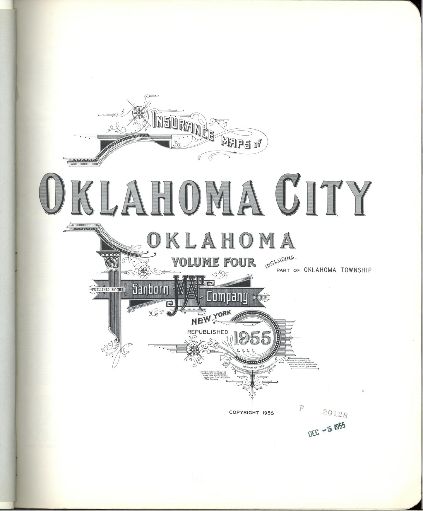 Sanborn Fire Insurance Map from Oklahoma City, Oklahoma County, Oklahoma (1955), Sheet #0001 - Historic Sanborn Fire Insurance Map Print, vintage old map wall art, antique decor, genealogy gift, Oklahoma City Oklahoma map