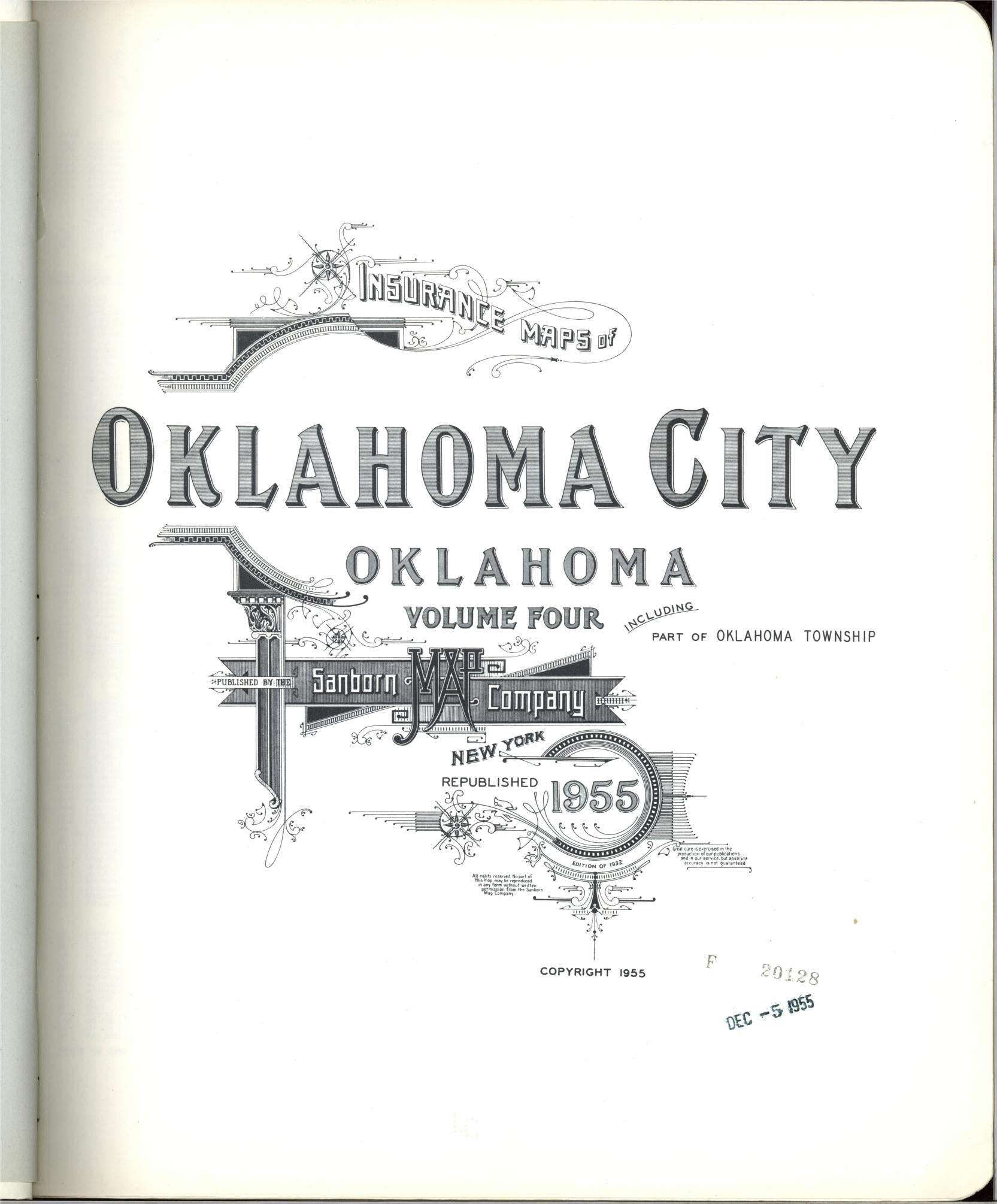 Sanborn Fire Insurance Map from Oklahoma City, Oklahoma County, Oklahoma (1955), Sheet #0001 - Historic Sanborn Fire Insurance Map Print, vintage old map wall art, antique decor, genealogy gift, Oklahoma City Oklahoma map