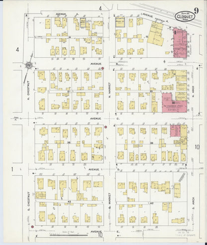 Sanborn Fire Insurance Map from Cloquet, Carlton County, Minnesota (1911), Sheet #0009 - Historic Sanborn Fire Insurance Map Print, vintage old map wall art, antique decor, genealogy gift, Minnesota Minnesota map