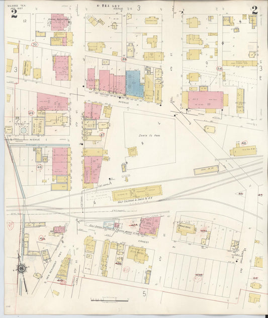 Sanborn Fire Insurance Map from Silsbee, Hardin County, Texas (1942), Sheet #0002 - Historic Sanborn Fire Insurance Map Print, vintage old map wall art, antique decor, genealogy gift, Texas Texas map