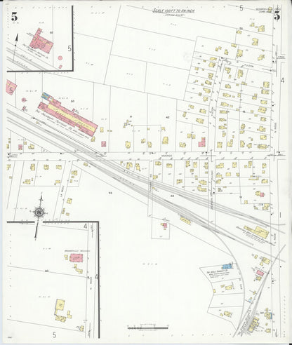 Sanborn Fire Insurance Map from Monroeville, Huron County, Ohio (1939), Sheet #0005 - Historic Sanborn Fire Insurance Map Print, vintage old map wall art, antique decor, genealogy gift, Ohio Ohio map