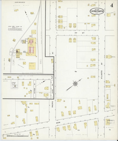 Sanborn Fire Insurance Map from Cape May Court House, Cape May County, New Jersey (1912), Sheet #0004 - Complete Map Set gallery image, historic Sanborn map, vintage wall art, New Jersey New Jersey