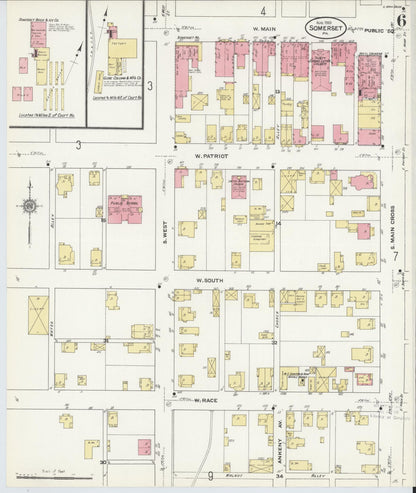 Sanborn Fire Insurance Map from Somerset, Somerset County, Pennsylvania (1910), Sheet #0006 - Complete Map Set gallery image, historic Sanborn map, vintage wall art, Pennsylvania Pennsylvania