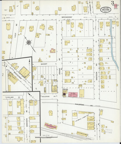 Sanborn Fire Insurance Map from Irvine, Estill County, Kentucky (1920), Sheet #0003 - Complete Map Set gallery image, historic Sanborn map, vintage wall art, Kentucky Kentucky