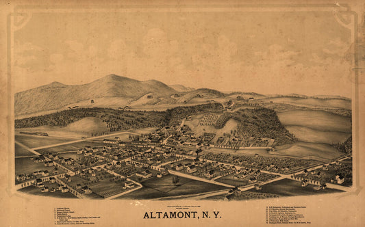 Altamont, N.Y. (1889) – Historic Bird’s-Eye View Panorama Print