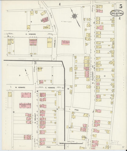Sanborn Fire Insurance Map from Dallastown, York County, Pennsylvania (1913), Sheet #0005 - Complete Map Set gallery image, historic Sanborn map, vintage wall art, Pennsylvania Pennsylvania