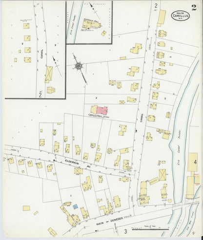 Sanborn Fire Insurance Map from Camillus, Onondaga County, New York (1911), Sheet #0002 - Complete Map Set gallery image, historic Sanborn map, vintage wall art, New York New York