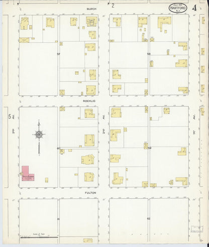 Sanborn Fire Insurance Map from Hartford, Geneva County, Alabama (1913), Sheet #0004 - Complete Map Set gallery image, historic Sanborn map, vintage wall art, Alabama Alabama