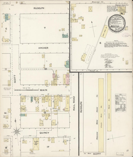 Sanborn Fire Insurance Map from Madison, Yolo County, California (1888), Sheet #0001 - Historic Sanborn Fire Insurance Map Print, vintage old map wall art, antique decor, genealogy gift, California California map
